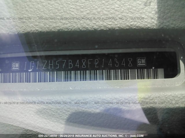 1G1ZH57B48F214348 - 2008 CHEVROLET MALIBU 1LT 白色 照片 9