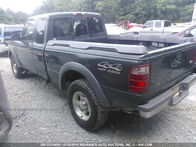 1FTZR15E41PA83738 - 2001 FORD RANGER SUPER CAB GREEN photo 3