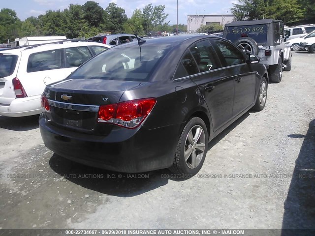 1G1PE5SB6E7408098 - 2014 CHEVROLET CRUZE LT GRAY photo 4