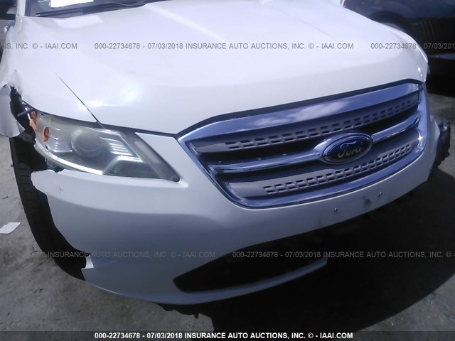 1FAHP2DW3AG116106 - 2010 FORD TAURUS SE WHITE photo 6