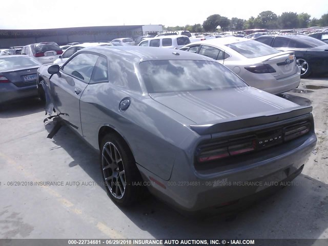 2C3CDZBT8HH635959 - 2017 DODGE CHALLENGER R/T GRAY photo 3