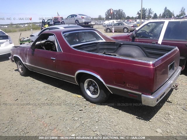 1W80U8K593347 - 1978 CHEVROLET EL CAMINO BURGUNDY photo 3