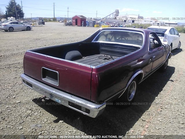 1W80U8K593347 - 1978 CHEVROLET EL CAMINO BURGUNDY photo 4