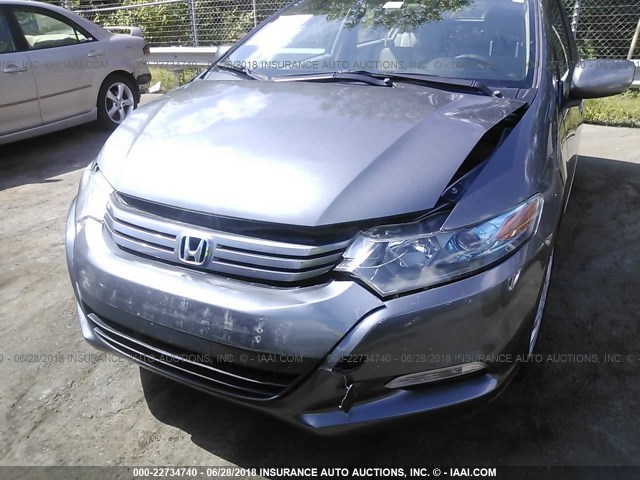 JHMZE2H39BS003133 - 2011 HONDA INSIGHT GRAY photo 6