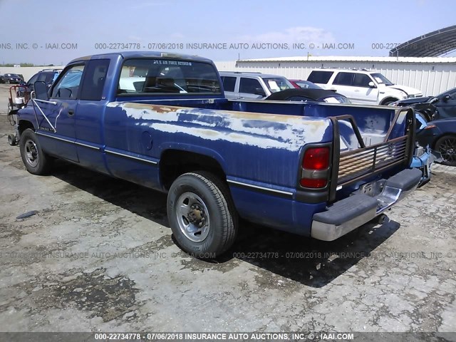 3B7KC23W6VM566874 - 1997 DODGE RAM 2500 BLUE photo 3