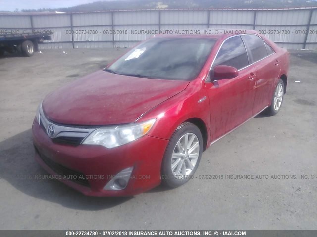 4T1BD1FK6EU116908 - 2014 TOYOTA CAMRY HYBRID/LE/XLE 红色 照片 2