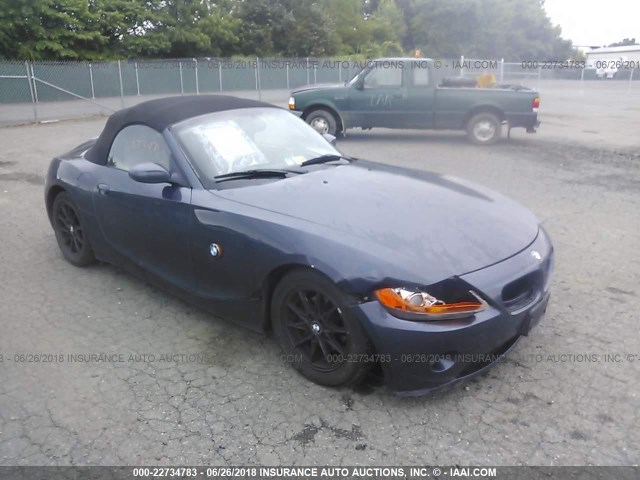 4USBT33473LS48307 - 2003 BMW Z4 2.5 BLUE photo 1