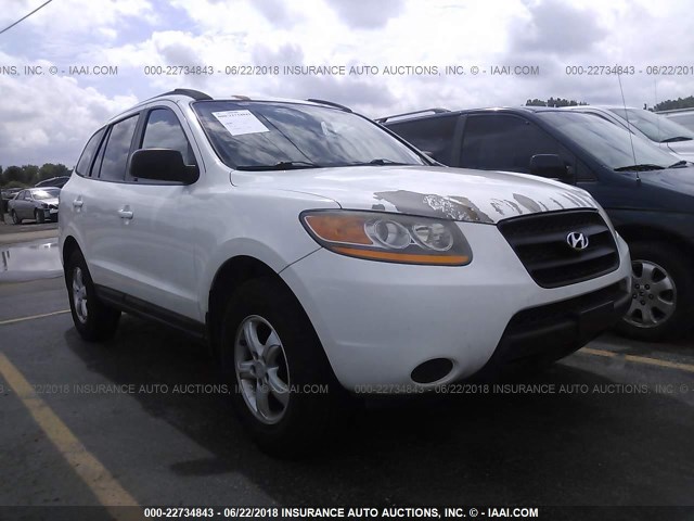 5NMSG13D79H268243 - 2009 HYUNDAI SANTA FE GLS WHITE photo 1