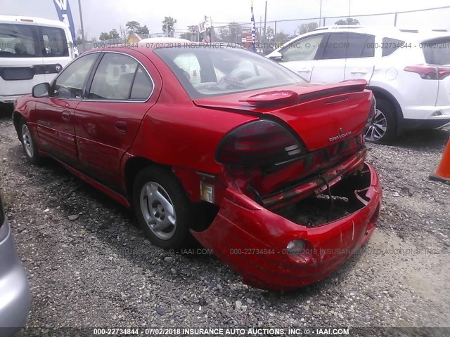 1G2NF52T61M503569 - 2001 PONTIAC GRAND AM SE1 RED photo 3