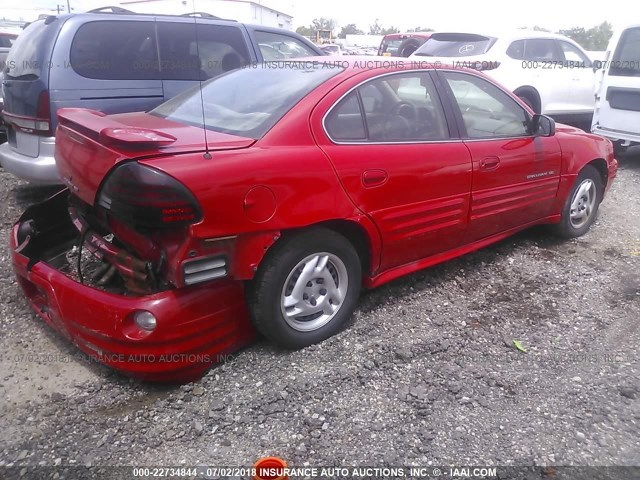 1G2NF52T61M503569 - 2001 PONTIAC GRAND AM SE1 RED photo 4