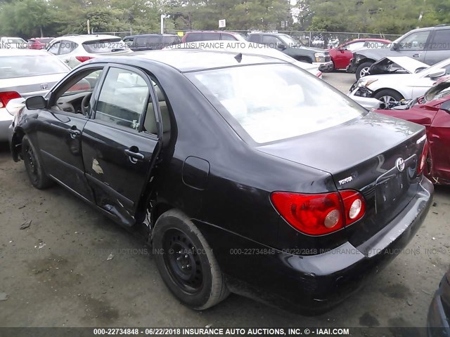 JTDBR32E252057384 - 2005 TOYOTA COROLLA CE/LE BLACK photo 3