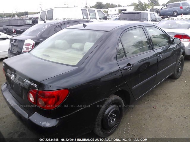 JTDBR32E252057384 - 2005 TOYOTA COROLLA CE/LE BLACK photo 4