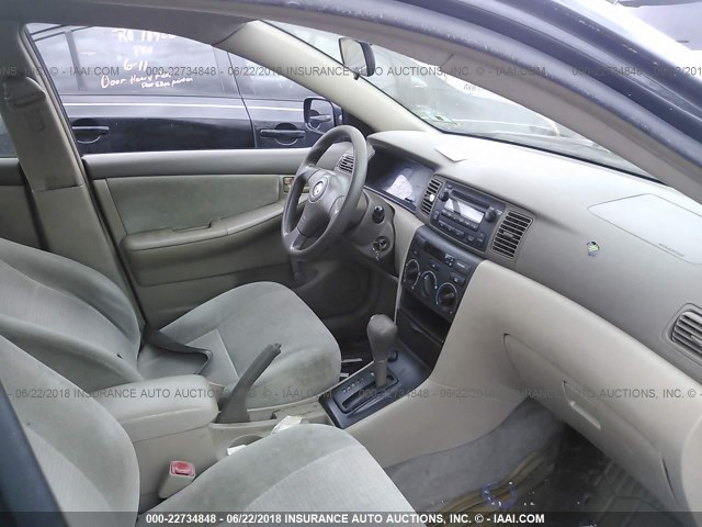 JTDBR32E252057384 - 2005 TOYOTA COROLLA CE/LE შავი ფოტო 5
