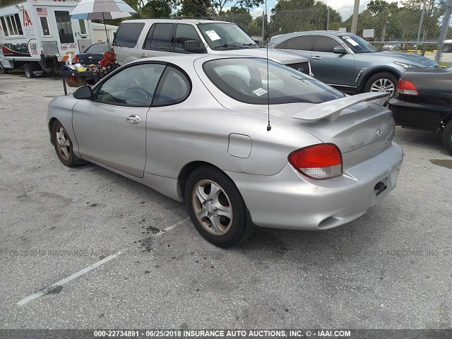 KMHJG25F61U264239 - 2001 HYUNDAI TIBURON SILVER photo 3