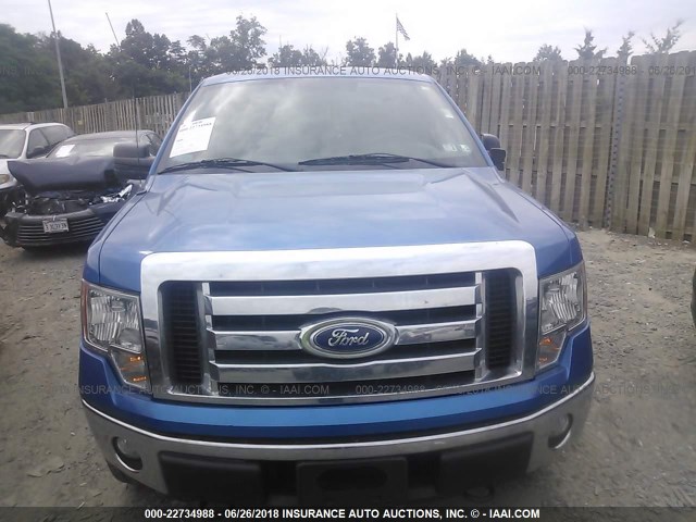 1FTFW1EF2BFB85275 - 2011 FORD F150 SUPERCREW BLUE photo 6