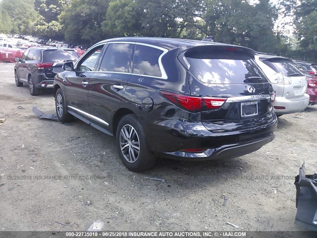 5N1DL0MN7HC530602 - 2017 INFINITI QX60 BLACK photo 3