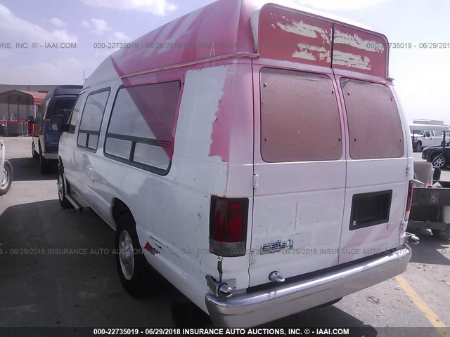 1FTNS24W98DB56701 - 2008 FORD ECONOLINE E250 VAN WHITE photo 3