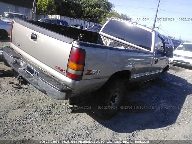 1GTEK14T82E212757 - 2002 GMC NEW SIERRA K1500 TAN photo 4