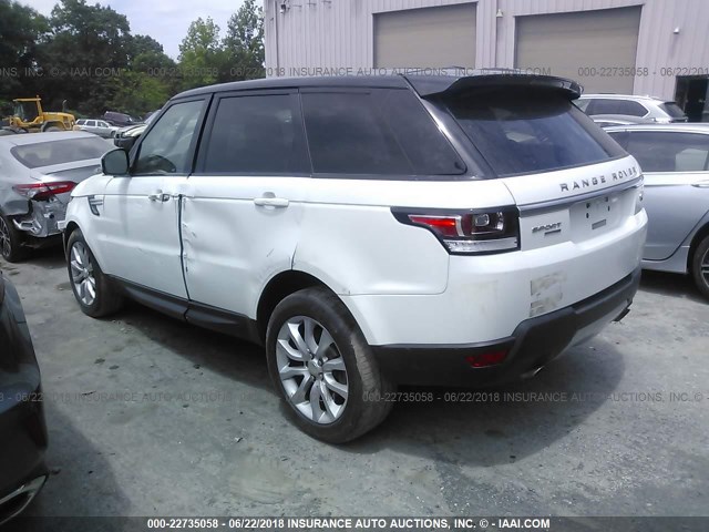 SALWR2WF4EA374161 - 2014 LAND ROVER RANGE ROVER SPORT HSE WHITE photo 3