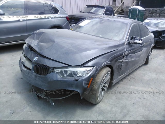 WBA4F9C52HG792602 - 2017 BMW 430XI GRAN COUPE GRAY photo 2