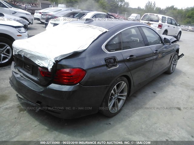 WBA4F9C52HG792602 - 2017 BMW 430XI GRAN COUPE GRAY photo 4
