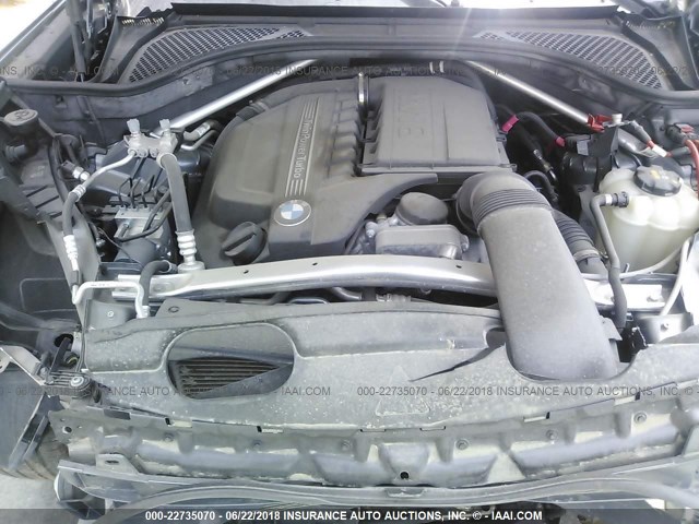 5UXKR2C30H0W43314 - 2017 BMW X5 SDRIVE35I GRAY photo 10