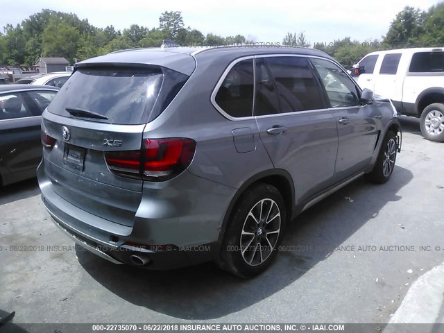 5UXKR2C30H0W43314 - 2017 BMW X5 SDRIVE35I GRAY photo 4