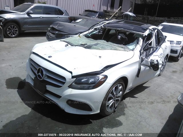 WDDWF4KB7JR345186 - 2018 MERCEDES-BENZ C 300 4MATIC WHITE photo 2