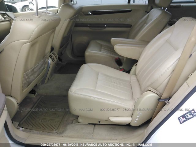 4JGCB75E56A034809 - 2006 MERCEDES-BENZ R 500 WHITE photo 8