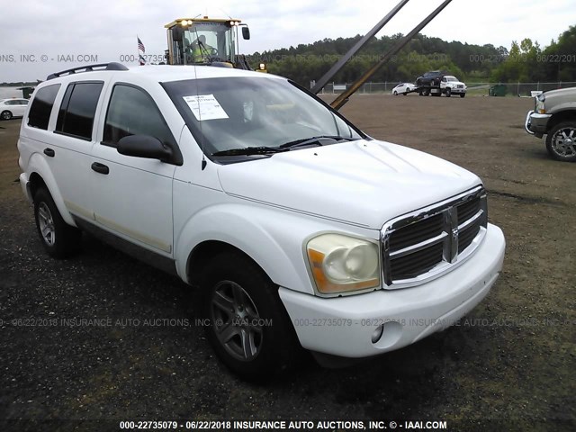 1D4HD48N25F566179 - 2005 DODGE DURANGO SLT WHITE photo 1