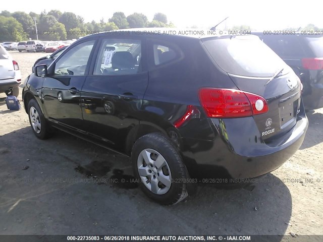 JN8AS58VX9W170215 - 2009 NISSAN ROGUE S/SL BLACK photo 3