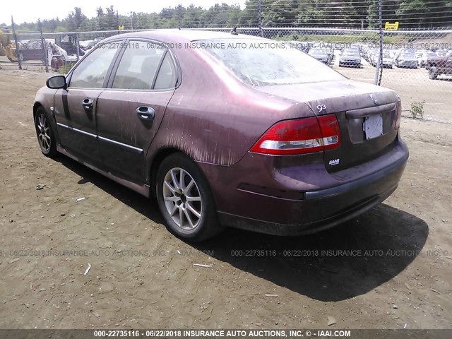 YS3FB49S131009541 - 2003 SAAB 9-3 LINEAR MAROON photo 3