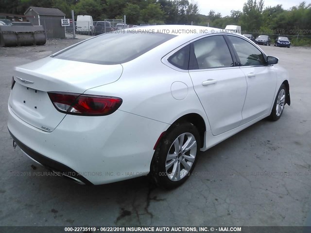 1C3CCCAG2GN190516 - 2016 CHRYSLER 200 LIMITED WHITE photo 4