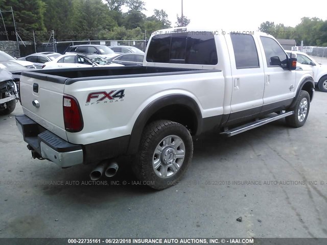 1FT7W2BT3GED36478 - 2016 FORD F250 SUPER DUTY WHITE photo 4