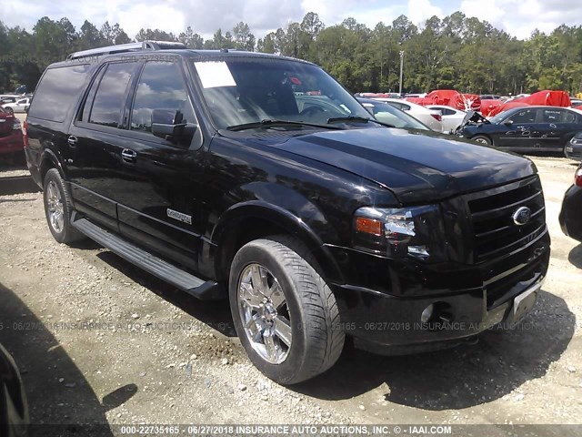 1FMFK20517LA38384 - 2007 FORD EXPEDITION EL LIMITED BLACK photo 1