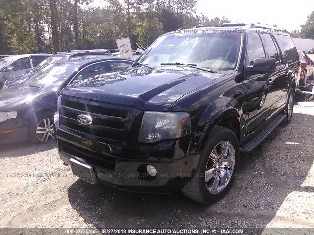 1FMFK20517LA38384 - 2007 FORD EXPEDITION EL LIMITED BLACK photo 2