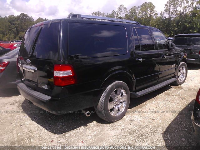 1FMFK20517LA38384 - 2007 FORD EXPEDITION EL LIMITED BLACK photo 4