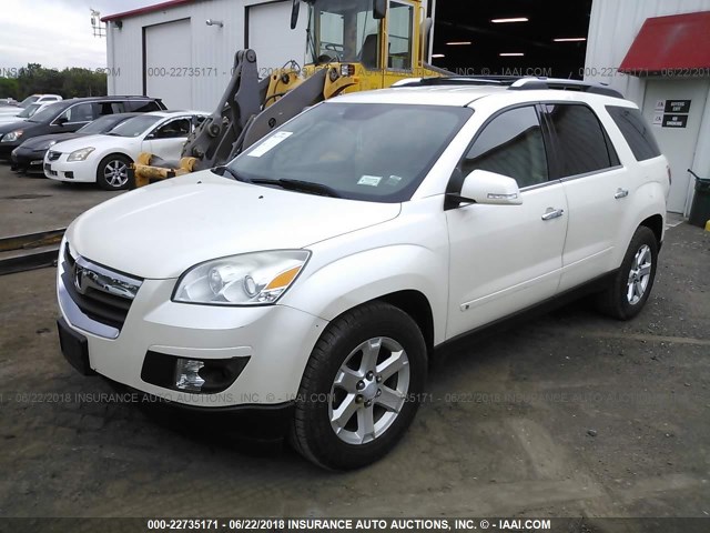 5GZEV23758J184285 - 2008 SATURN OUTLOOK XR WHITE photo 2