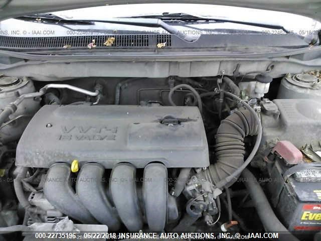 2T1KR32EX4C209007 - 2004 TOYOTA COROLLA MATRIX XR SILVER photo 10