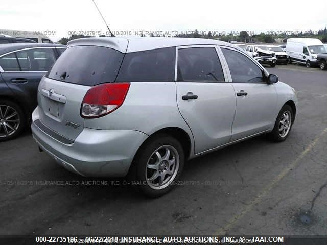 2T1KR32EX4C209007 - 2004 TOYOTA COROLLA MATRIX XR SILVER photo 4