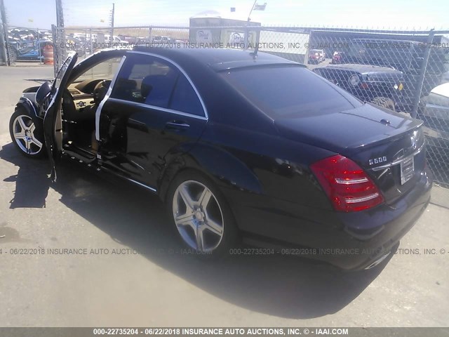 WDDNG76X67A077464 - 2007 MERCEDES-BENZ S 600 BLACK photo 3