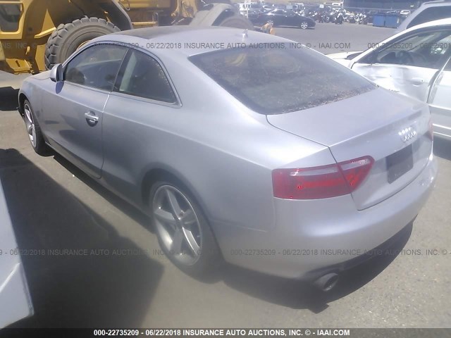 WAUDK78T68A022896 - 2008 AUDI A5 QUATTRO SILVER photo 3