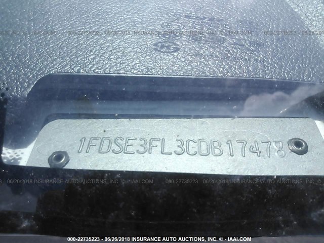 1FDSE3FL3CDB17478 - 2012 FORD ECONOLINE E350 SUPER DUTY CTWAY VAN Unknown photo 10