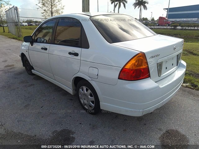 JS2RA41S335160379 - 2003 SUZUKI AERIO S/GS WHITE photo 3