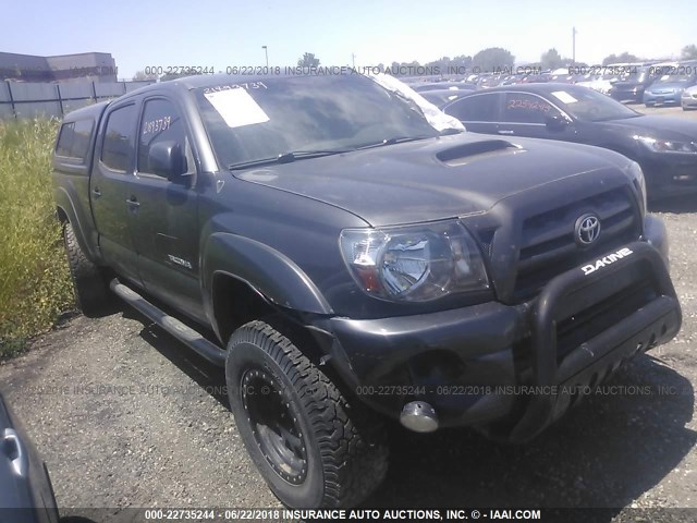 3TMMU52N69M008254 - 2009 TOYOTA TACOMA DOUBLE CAB LONG BED GRAY photo 1