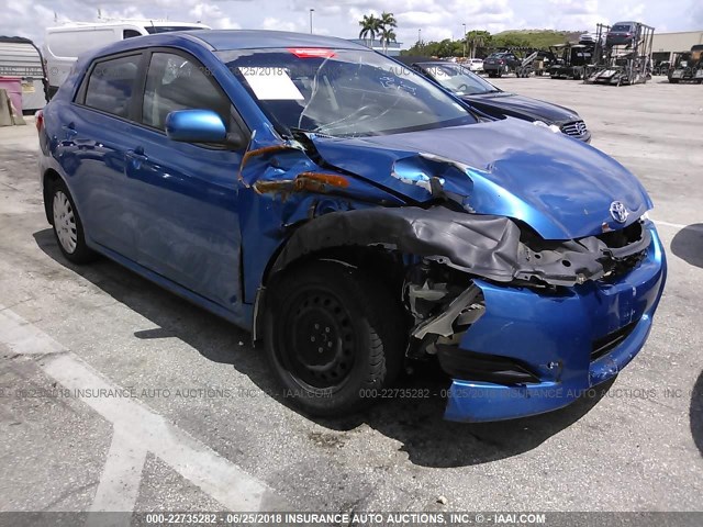 2T1KU40E69C077460 - 2009 TOYOTA COROLLA MATRIX  BLUE photo 1