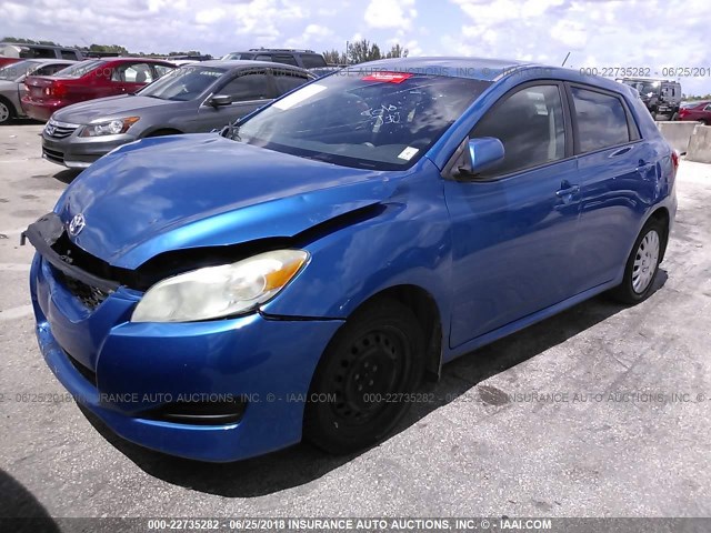 2T1KU40E69C077460 - 2009 TOYOTA COROLLA MATRIX  BLUE photo 2