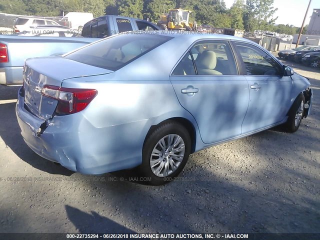 4T4BF1FK4CR254038 - 2012 TOYOTA CAMRY SE/LE/XLE 浅蓝色 照片 4