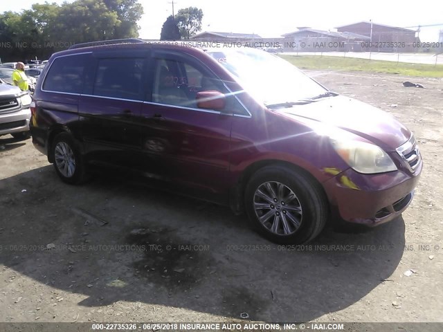 5FNRL38835B020651 - 2005 HONDA ODYSSEY TOURING RED photo 1