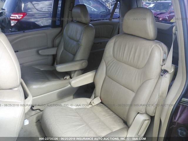 5FNRL38835B020651 - 2005 HONDA ODYSSEY TOURING RED photo 8